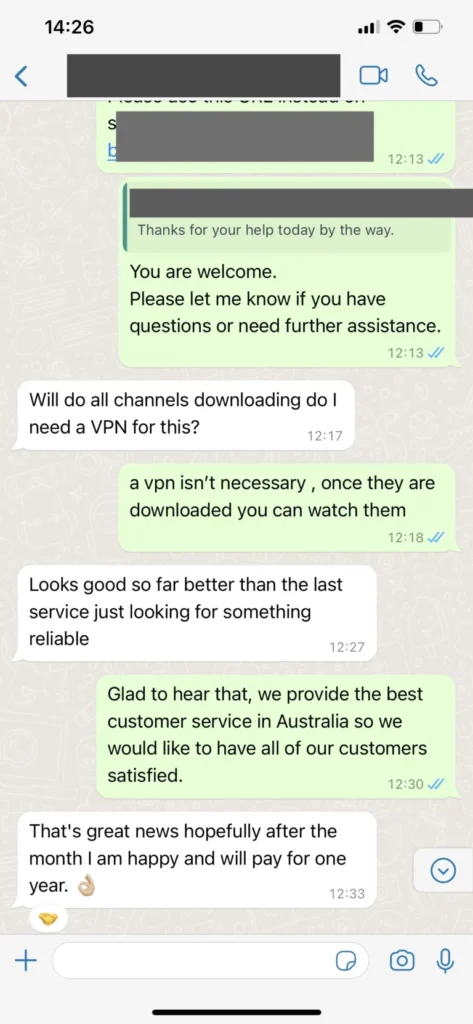 WhatsApp Aktivierung und Zufriedenheit